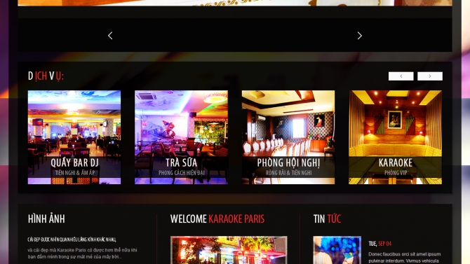Thiết kế website Karaoke Paris