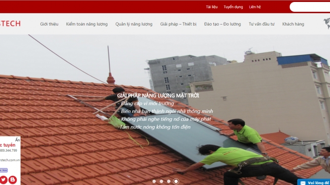 Thiết kế website cho c&ocirc;ng ty đầu tư v&agrave; kiếm to&aacute;n năng lượng Systech