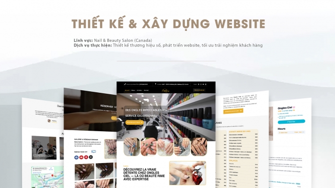 Thiết kế & X&acirc;y dựng Website &ndash; Ongles Ciel