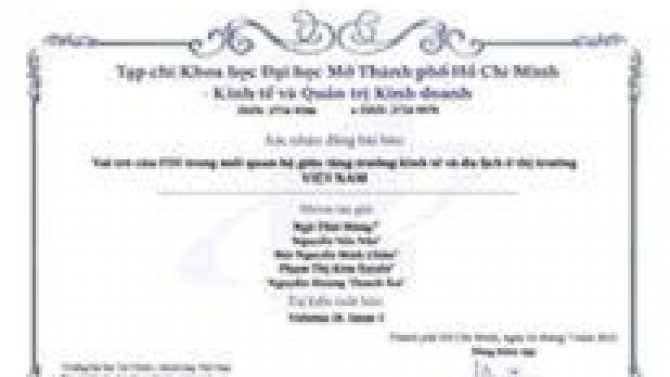 B&agrave;i b&aacute;o nghi&ecirc;n cứu khoa học