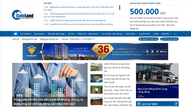 Cổng Th&ocirc;ng Tin Bất Động Sản Cafeland