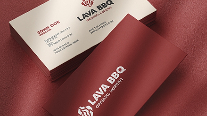 Thiết kế logo nh&agrave; h&agrave;ng Lava BBQ