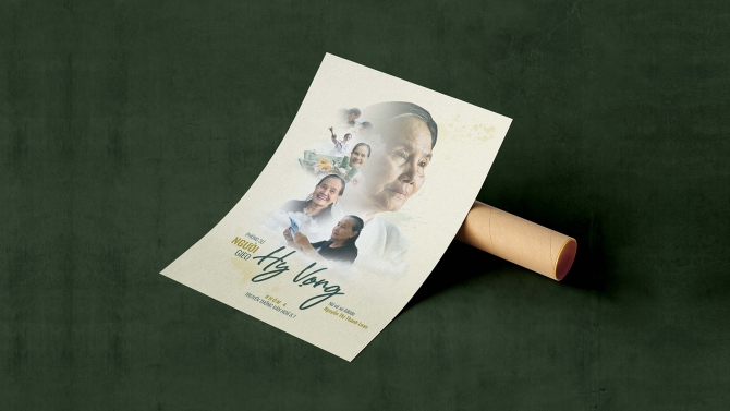 Thiết kế poster phim t&agrave;i liệu (Người Gieo Hy Vọng)