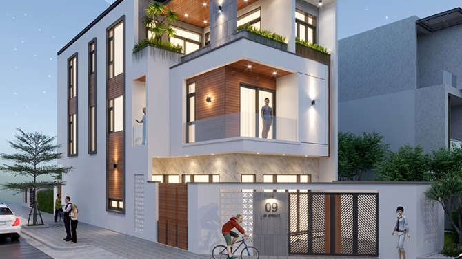 nh&agrave; phố 2 mặt tiền nh&agrave; c&ocirc; Quỳnh
