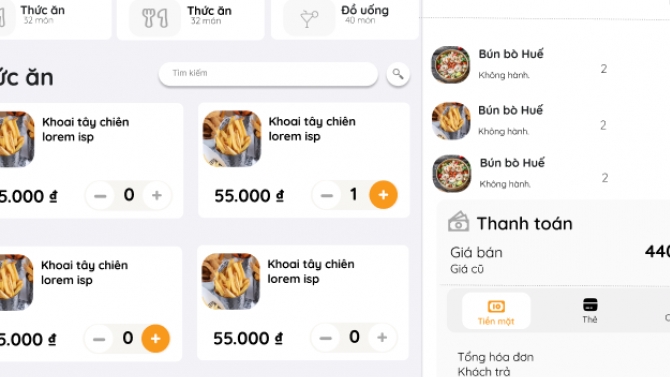 Figma_Thiết kế dashboard đặt thức ăn nhanh