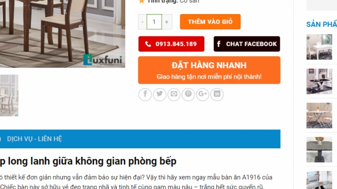 M&ocirc; tả sản phẩm - Nội thất Luxfuni