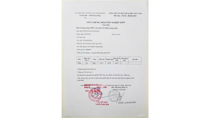 ham rong high school diploma