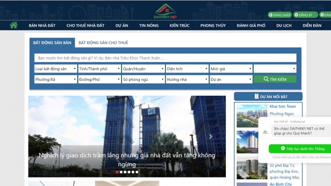 Lập tr&igrave;nh Website daitheky.net