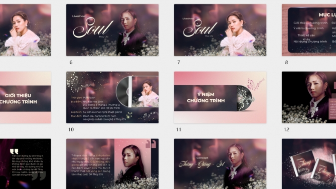 Slide về dự &aacute;n liveshow nghệ sĩ (theo concept)