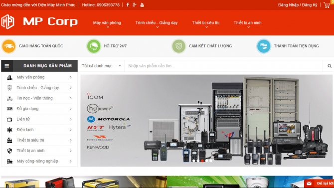 Lập tr&igrave;nh website Điện m&aacute;y Minh Ph&uacute;c