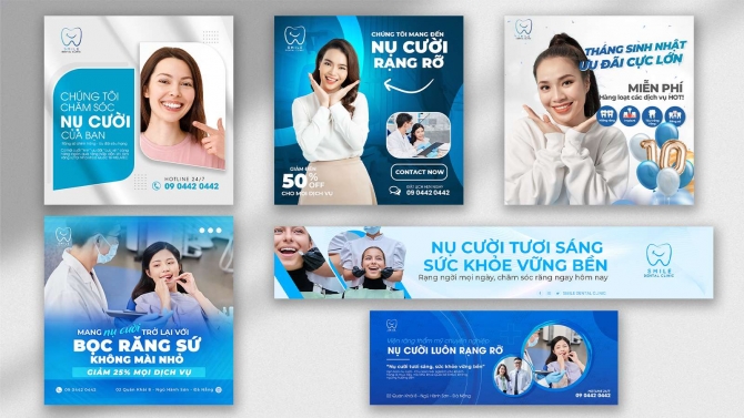 Thiết kế media social cho Smile Dental Clinic