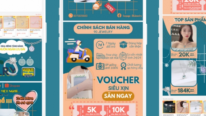 Thiết kế banner shopee, lazada,