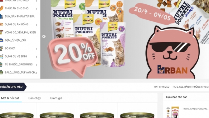 Website pet shop