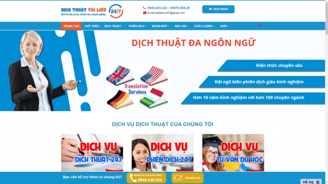 X&acirc;y dựng website dichtailieu247.com