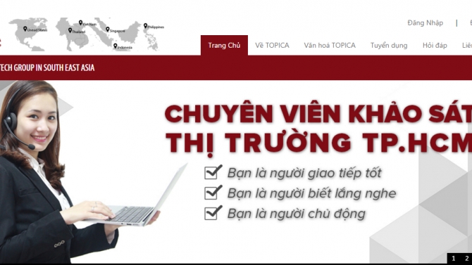 Thiết kế web Hệ thống tuyển dụng TOPICA