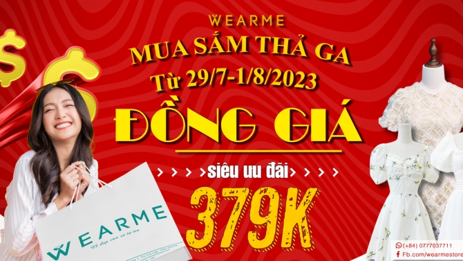 Thiết kế banner cho shop thời trang WEAR ME