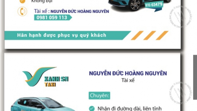 Thiết kế card SM xanh