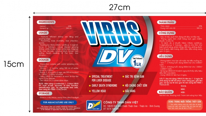 Thiết kế nh&atilde;n Virus DV