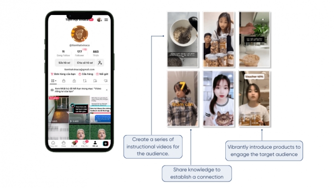 Create c&aacute;c short video của Tiệm Hạt Vinaca