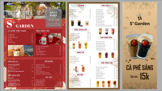 Menu + Standee