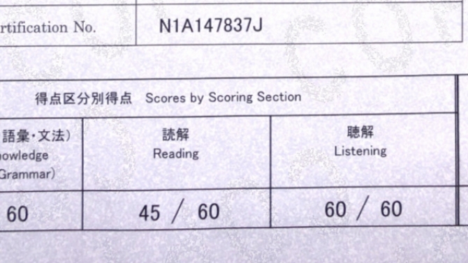 Năng lực tiếng Nhật N1