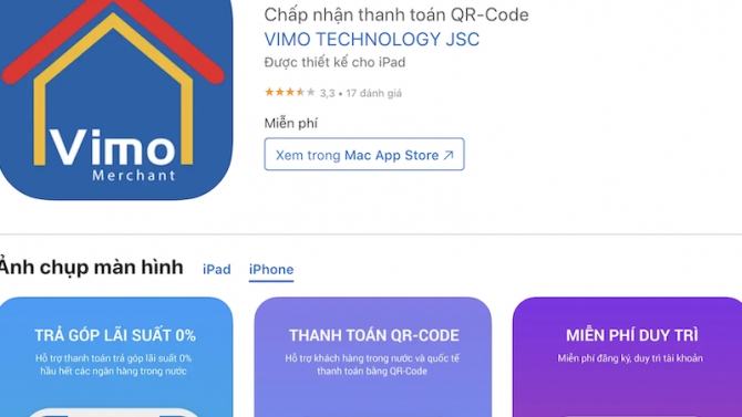 Viết mobile app VIMO Merchant