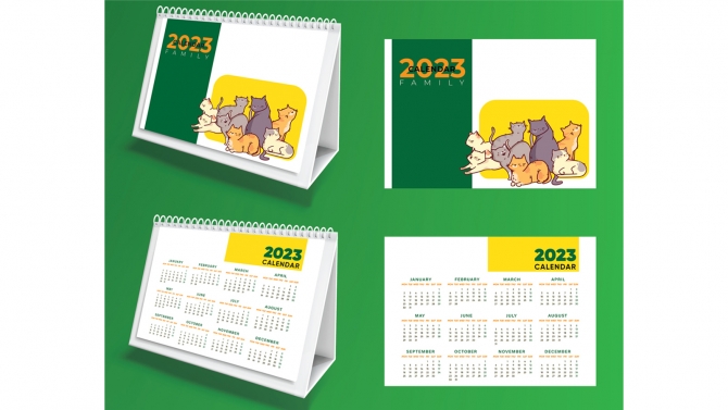 Thi&ecirc;t kế lịch để b&agrave;n 2023_mẫu 1