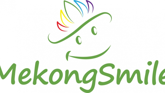 Logo cho c&ocirc;ng ty du lịch lữ h&agrave;nh Mekong Smile