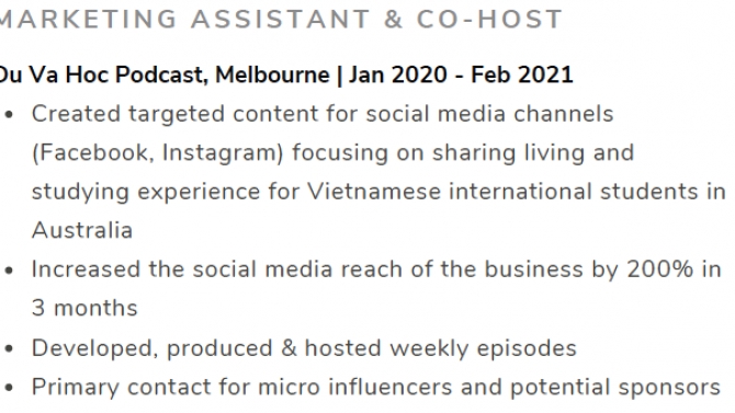 Trợ l&iacute; Marketing v&agrave; Co-host