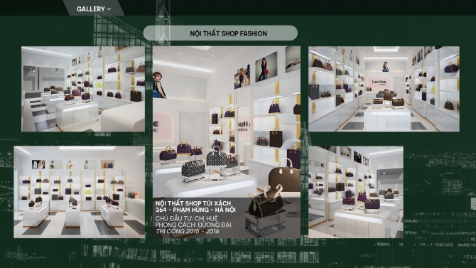 Thiết kế nội thất cửa h&agrave;ng