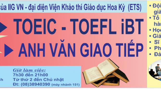 Thi&ecirc;́t k&ecirc;́ banner Trung t&acirc;m ngoại ngữ