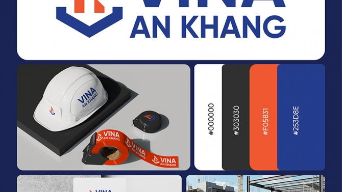 Dự &aacute;n thiết kế logo VINA AN KHANG, với định hướng x&acirc;y dựng h&igrave;nh ảnh một doanh nghiệp x&acirc;y dựng vững chắc &ndash; chuy&ecirc;n nghiệp &ndash; ph&aacute;t triển bền vững.