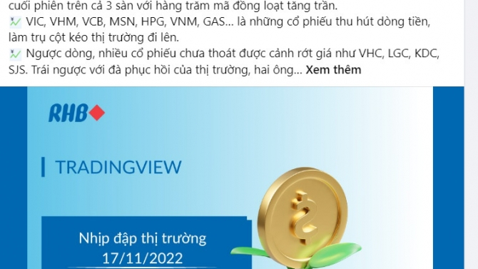 Quản l&yacute; Fanpage tại RHB Securities