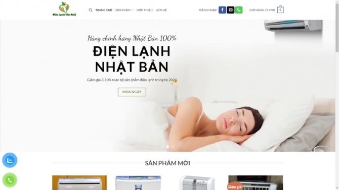 Thiết Kế Website Điện Lạnh Văn Q&uacute;y