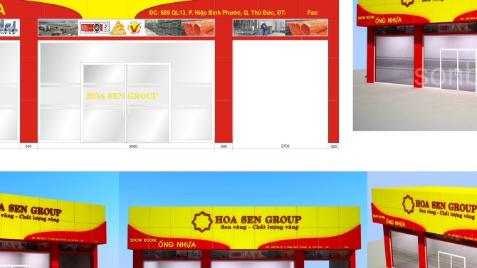 Cua h&agrave;ng t&ocirc;n hoa sen 3d