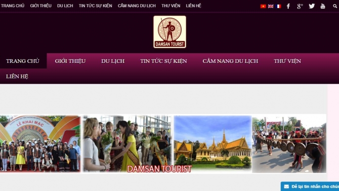 Quản trị v&agrave; Ph&aacute;t triển website Du lịch Damsantourist