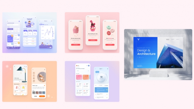 Thiết kế giao diện Mobile cho Dribbble Shots