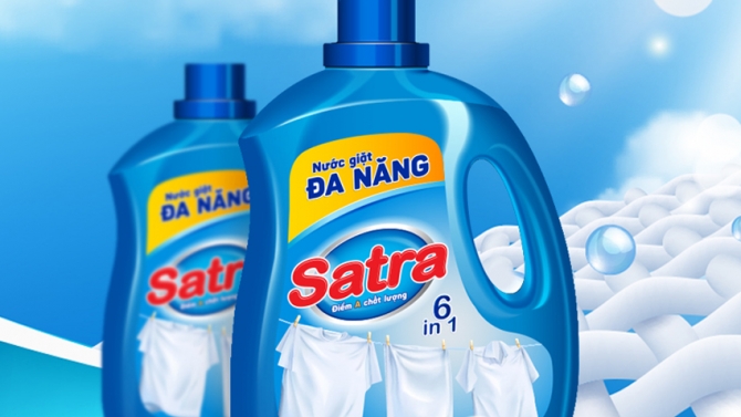 Thiết kế tem Nước Giặt Đa Năng Satra