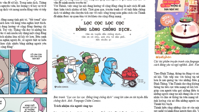 Comic Việt: Lan tỏa th&ocirc;ng điệp nh&acirc;n văn tr&ecirc;n mạng x&atilde; hội