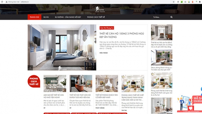 Lập tr&igrave;nh website lĩnh vực nội thất