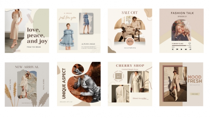 Thiết kế template quảng c&aacute;o cho shop Instagram