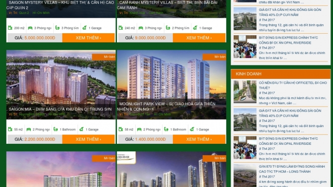 thiết kế web bds hưng thinh