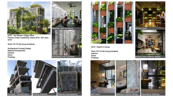 Dự &aacute;n Kiến tr&uacute;c nội thất nổi bật