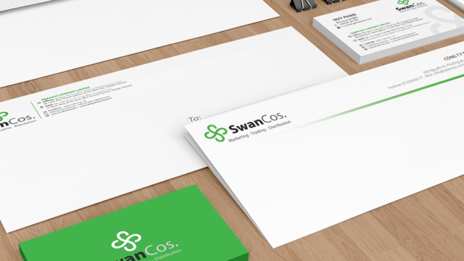 Bộ nhận diện thương hiệu SWANCOS