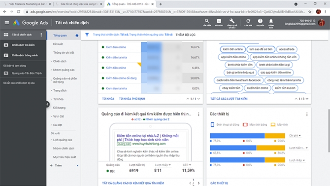 Chạy quảng c&aacute;o google ads