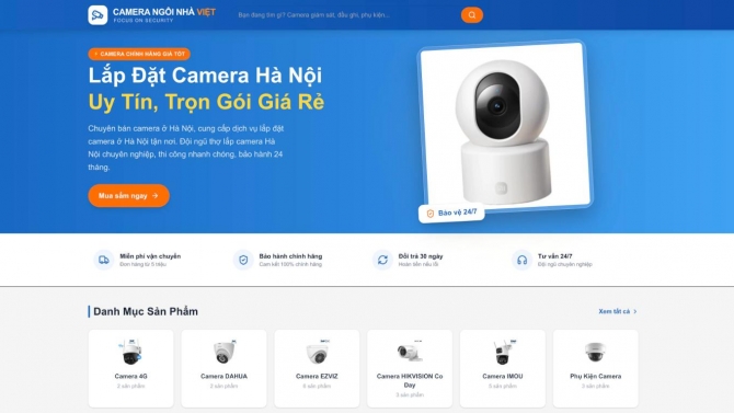 Camera Ng&ocirc;i Nh&agrave; Việt &ndash; Website b&aacute;n camera an ninh + trang quản trị