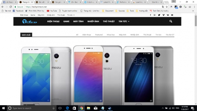 Trang web c&ocirc;ng nghệ
