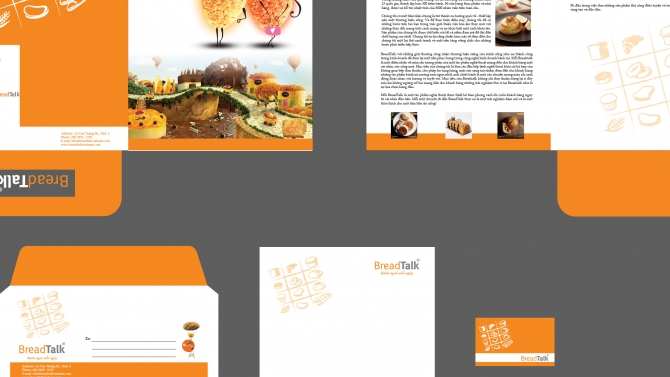 Thiết kế bộ nhận diện thương hiệu c&ocirc;ng ty Breadtalk