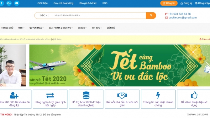 Dự &aacute;n cổ phiếu OTC