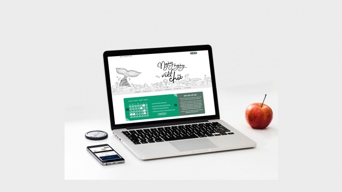 Thiết kế website Ng&agrave;y Ng&agrave;y Viết Chữ